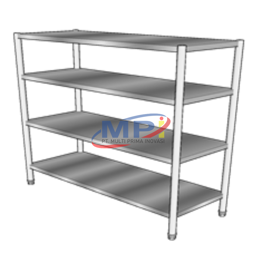 Solid Pan Rack 4 Tiers - Rak Penyimpanan 4 Tingkat